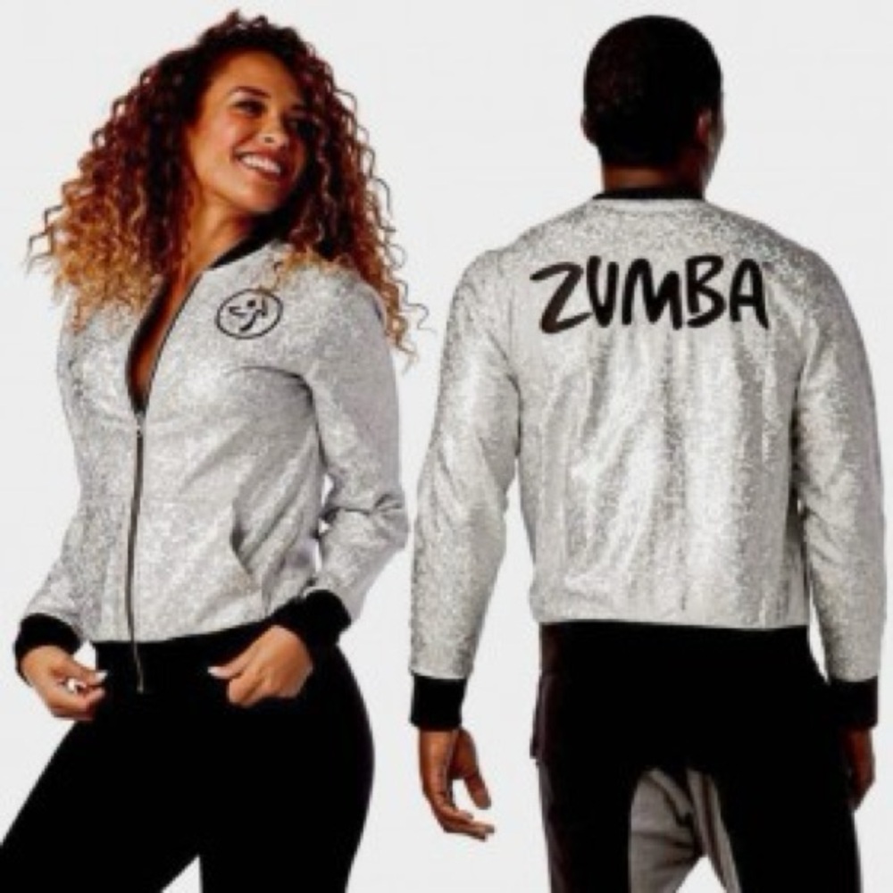 Zumba silver jacket size XL